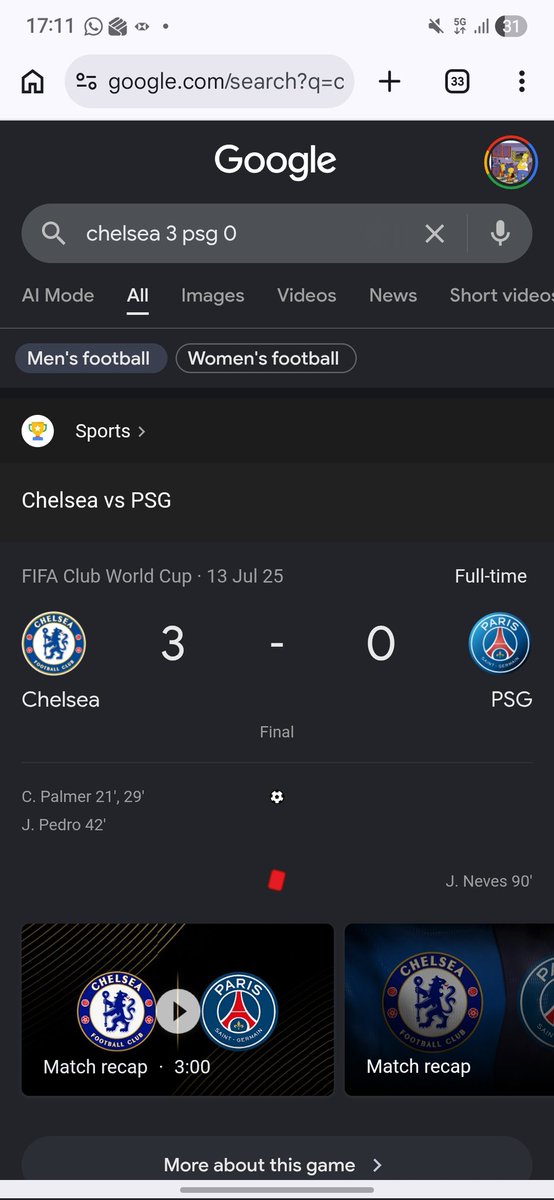 peterlyCFC's tweet photo. @ConnCFC Beating PSG in the final isn't for everyone 😂😂😂 https://t.co/nPxdPDLuWS
