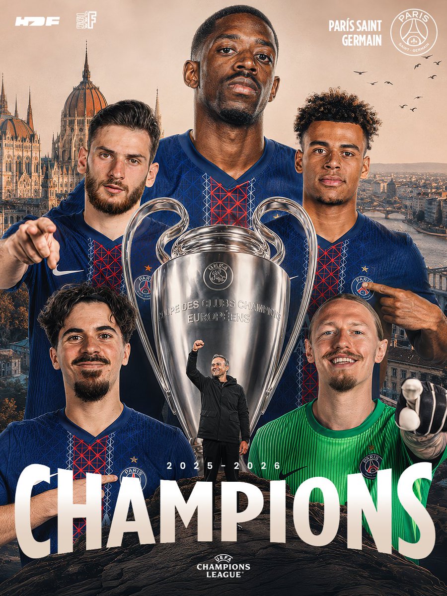 hdwallpp's tweet photo. 𝗖𝗛𝗔𝗠𝗣𝗜𝗢𝗢𝗢𝗢𝗢𝗡𝗦🏆🌏🇫🇷
PSG🇫🇷 venció a Arsenal🏴󠁧󠁢󠁥󠁮󠁧󠁿 en penales y se consagra nuevamente campeón de la UEFA Champions League. 

De esta manera, el equipo parisino consigue su segunda "Orejona" de su historia y de forma consecutiva.

#futbol #futbolmundial #europe #paris #ucl https://t.co/IKiHj2P5At