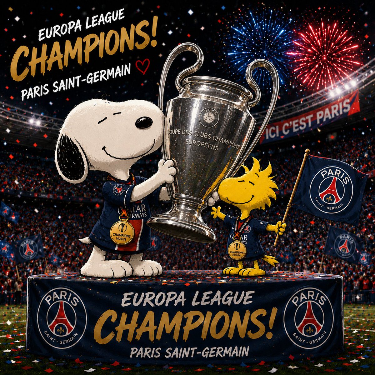 Anklebiters0904's tweet photo. 👑 The crown belongs to Paris. 🏆
#PSG #AllezParis #ICIcestParis #EuropaLeague #Champions 🏆✨ https://t.co/ahCtRHpSWa