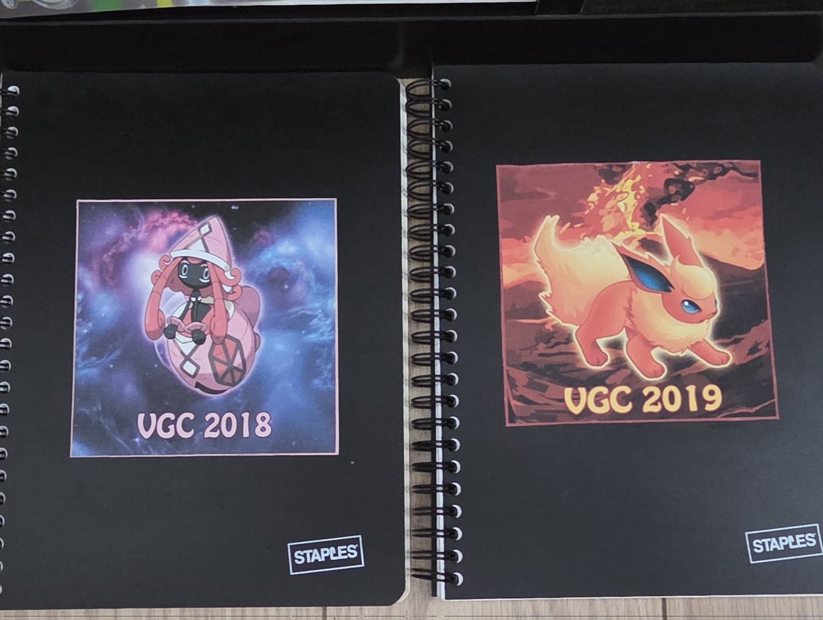 PyreonPT's tweet photo. VGC notebooks over the years https://t.co/4PWr4F4whe
