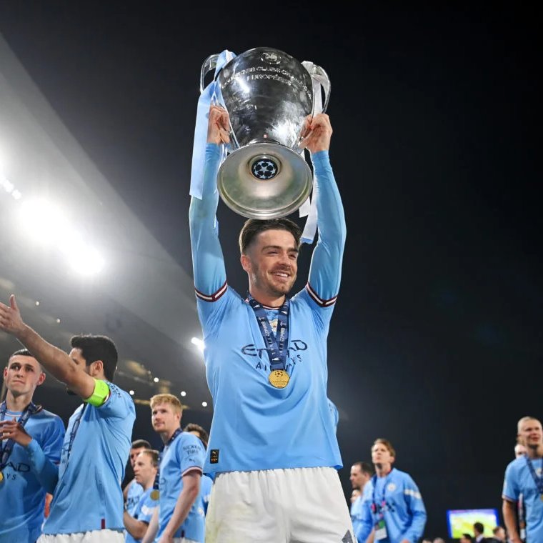 City_Xtra's tweet photo. Jack Grealish with the UEFA Champions League trophy. https://t.co/q6uVRkKSDW