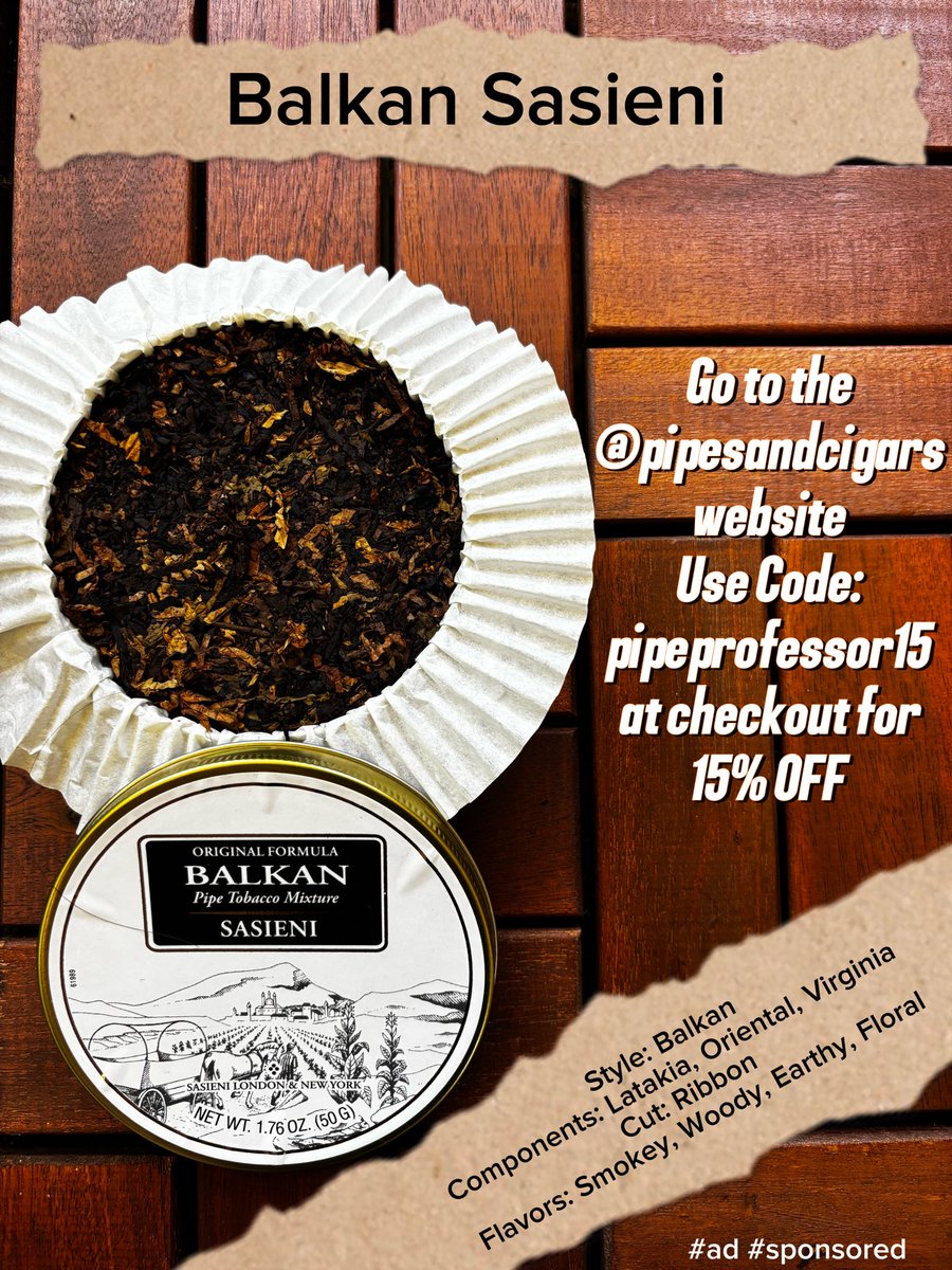 PipeProfessor's tweet photo. Looking for a variety of flavors to expand your pipe smoking palate? Try the following three blends offered at @pipesandcigars_ website. Use the code: pipeprofessor15 for 15% off at checkout
#ad #sponsored #pipesandcigars #thepipeprofessor #botl #ytpc #pipetobacco #pipesandcigars https://t.co/NgEdJDXAMd