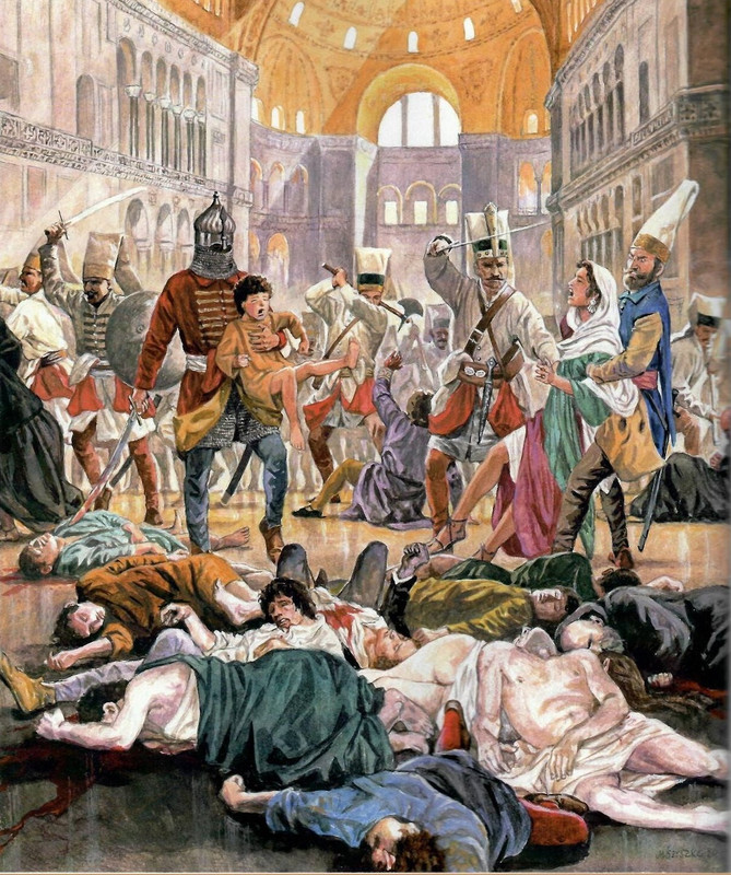 RomanMemeSquad's tweet photo. [...] 

Disaster! Not even God himself could stop the hordes of Turks, one of which stormed the doors, smashing them down. Most historians agree that on this moment, one of the bloodiest scenes in the history of mankind took place 

[...] https://t.co/ZLBKRrPD6f