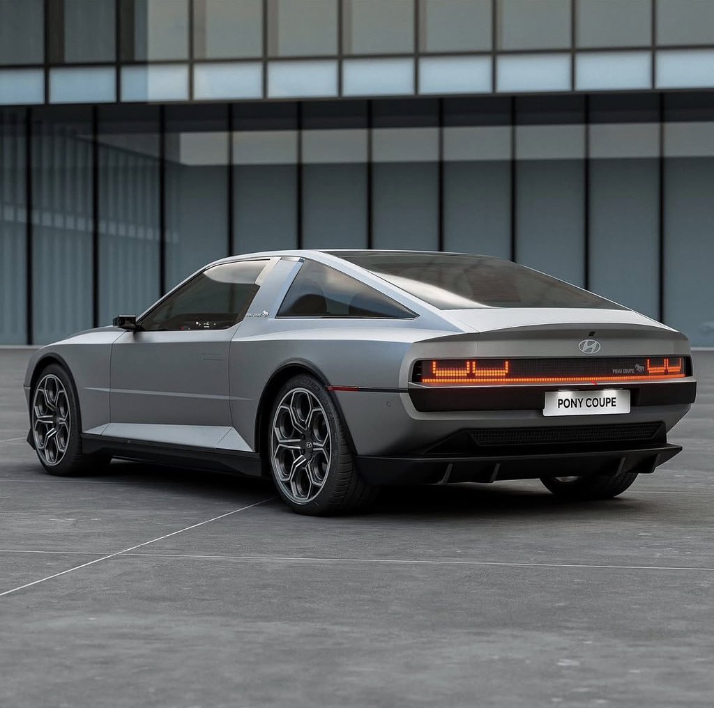 GrailArchive's tweet photo. For a concept car designed over 50 years ago, it looks significantly more like the year 2026 than anything else on the highway… Could say the N vision  took inspiration here

Hyundai Pony Coupe Concept https://t.co/2KmTXhp3g8