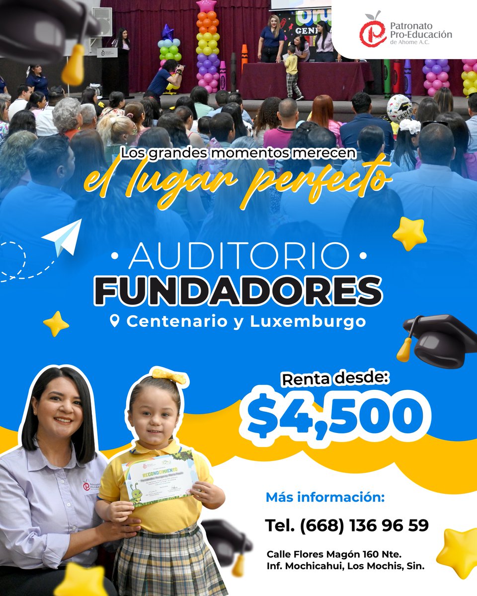 pproeducacion's tweet photo. ¿Planeas un evento de graduación para los próximos meses? 🎓

¡Los grandes momentos merecen el lugar perfecto!  Recuerda los servicios y modelos que ofrecemos en nuestro auditorio “Fundadores” de nuestro parque “Centenario”. 🏛

📣 Más información a continuación… https://t.co/KZ91bKm2PD