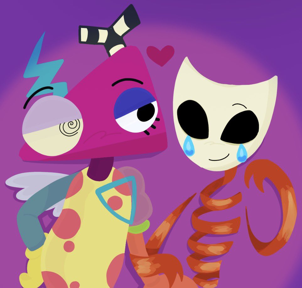 koiseas's tweet photo. gave up on drawing them but little Zooble and Gangle drawing! 
#digitalart #fanart #tadc https://t.co/AEePU3Hlmb