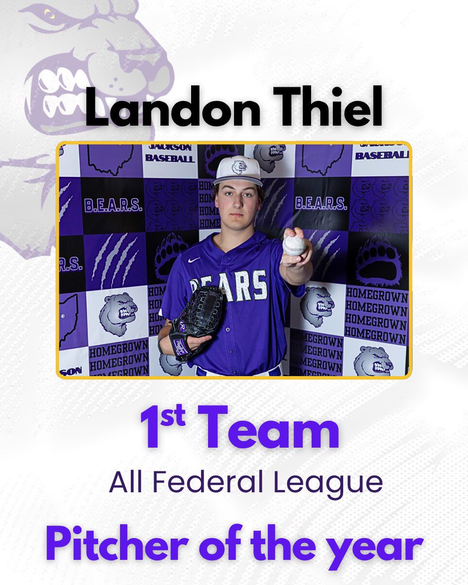 JHSbaseball2014's tweet photo. Congrats Landon Thiel. 1st Team &amp; Pitcher of the Year. https://t.co/VuNAMoFAtW