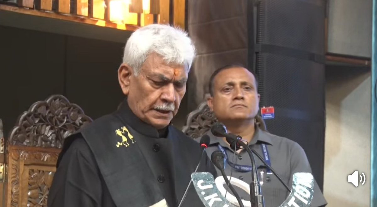 DailyWattan's tweet photo. LG Shri Manoj Sinha said India’s journey is not just a tale of its glorious past but of a vibrant present. Rising from centuries of subjugation, India is now the world’s 4th largest economy. Writers and thinkers must shape a confident national narrative rooted in truth &amp; heritage https://t.co/jhCqsMeXlE