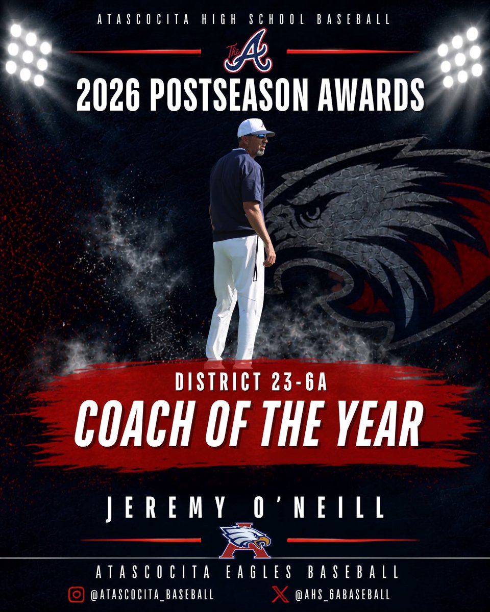 AHS_6aBaseball's tweet photo. Congratulations Coach ONeill @JONeill_4  for winning Coach of the Year!
#GRIT
@JONeill_4 
@t_melv 
@HumbleISD_AHS https://t.co/wI35KRYwbq