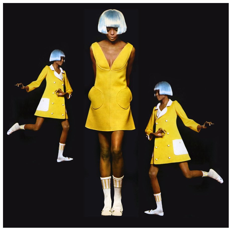 alliharvard's tweet photo. 1960s/70s Space Age fashion by André Courrèges. https://t.co/RAROeo2xc6