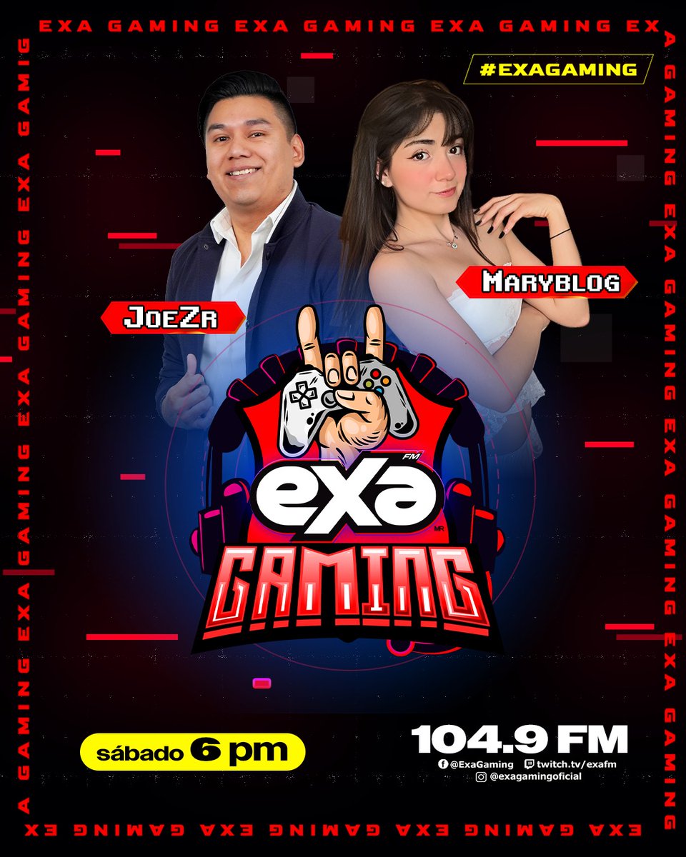 ExaRebeldes's tweet photo. Lo mejor del mundo Gamer ya empezó sintoniza a @MaryBlog32 y a #JoeZR en @ExaGamingOF por @exafm 

No olvides que hoy hay entrevista con @chakalon.ff y Chek Point con @pablo_sure con un 100% Real No Feik

#exarebeldes #entodaspartesponteexa https://t.co/22JHF8zxie