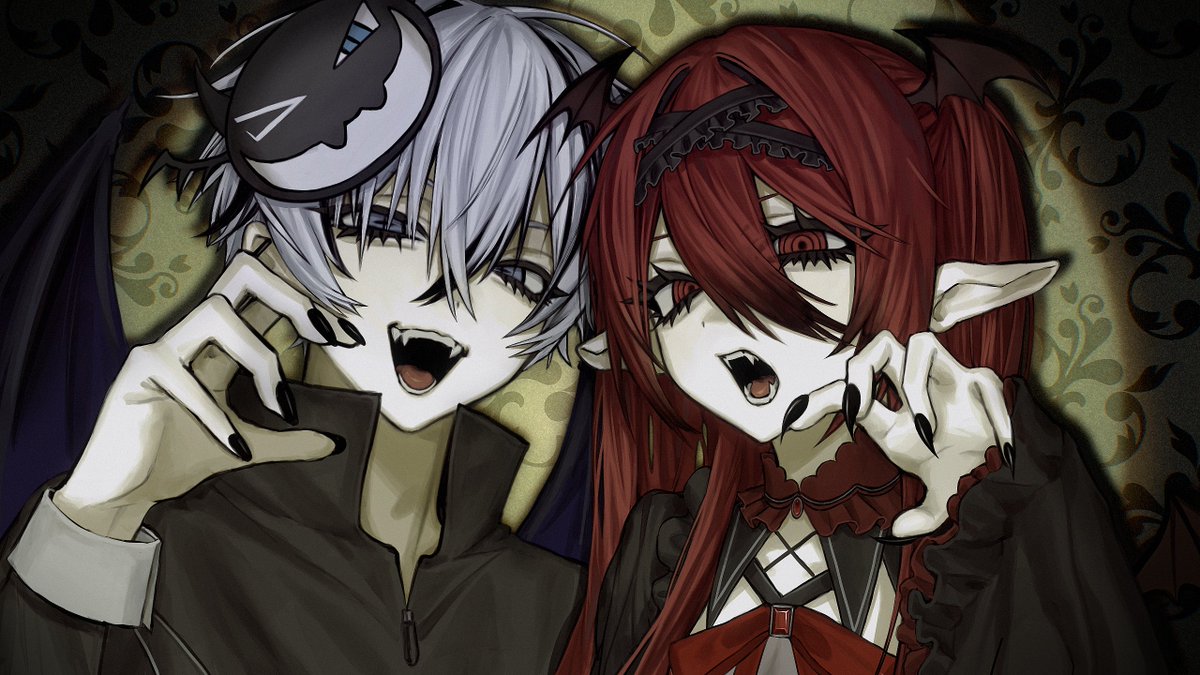 soraplayss's tweet photo. We smell that fresh blood pumping in your veins and we're feeling a bit thirsty...🩸

🦇🎀: @jeshichuVT | #bakavampArt

#dxSorART 🦇♱🖤 https://t.co/POU6wFWT9S