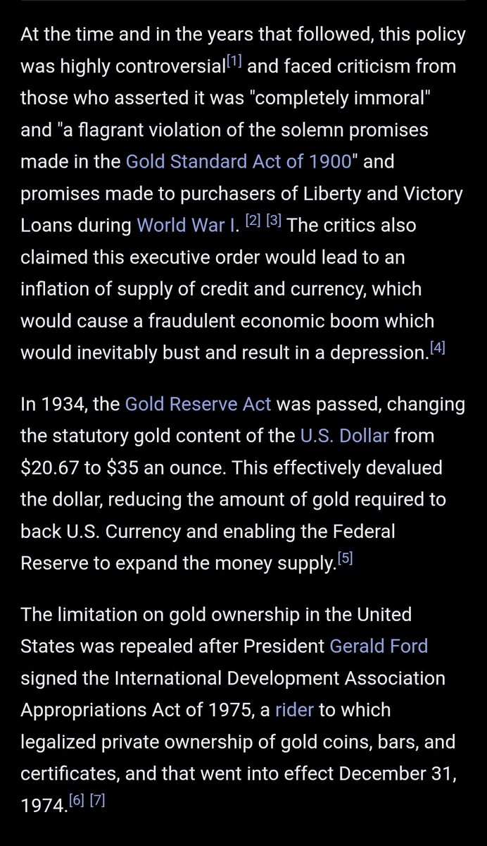 FindTruth1776's tweet photo. KNOW YOUR HISTORY:

EXECUTIVE ORDER 6102 (FDR, 1933)

FDR made the ownership of gold illegal in 1933 as part of his effort to greatly reduce the value of the dollar.

https://t.co/ZhaYNoReqW https://t.co/jWvwiSLeaG