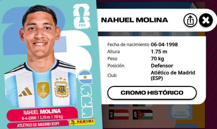 Nnz_Ediciones's tweet photo. Jugando al album virtual, pues pobreza y las figus están muy caras😆😅⚽️🏆🇦🇷, pero ya tenemos tres jugadores argentinos. https://t.co/BCq6W2Hhpf