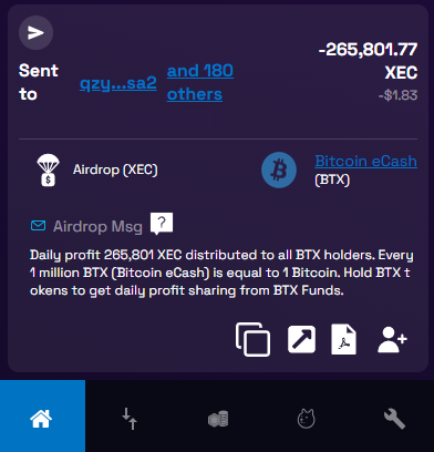 Bitcoin__eCash's tweet photo. $BTX profit sharing for today is 265,801 $XEC and has been distributed to all $BTX holders. Check your @CashtabWallet

Daily profit rate: 0.0927%
Annual rate: 33.37% APY

$BTX token id: 962edc523c608d258d03294c513737f90ee01ff9596205b1e8cb8dbc98e89aff https://t.co/ZwihJXnhQX