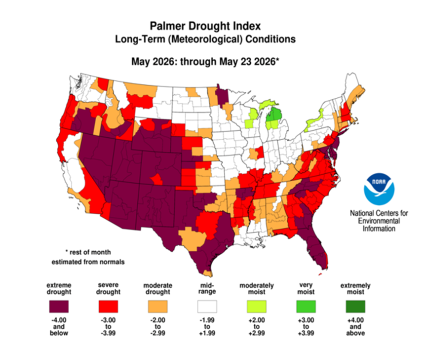 BrazosValleyGCD's tweet photo. Here are the drought monitoring maps released on May 28, 2026. https://t.co/bC2YrP668z