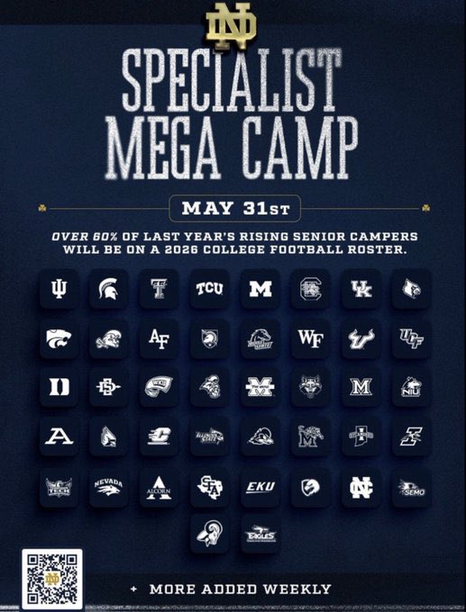JacksonArvin_LS's tweet photo. Excited to compete @NDFootball specialist mega camp tomorrow! @CoachDerekDay @CoachMurphy87 @CoachMaslowski @CoachRay_UK @Coach_Fishback @CoachRobMSU @ChadCreamer21 @PeteAlamar @Rocco_DiMeco @CoachLaRussa @nickfiacable24 @aylward_johnny @RMatviko @CoachK_Stew @C_Forestier1991 https://t.co/8dC1iAdcxE
