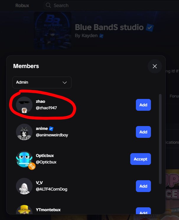 ATTANIUS's tweet photo. Our friends @VibezyRBLX and @bloccoPNG were also targeted by the same people. The user zhao1947 is connected to all if the fraudulent groups and this entire operation of unemploids https://t.co/yWrT83g0ka