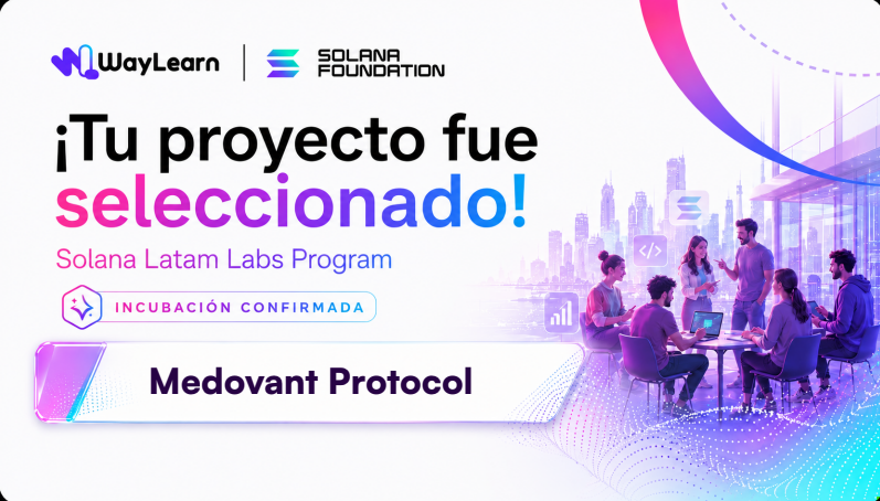 LicetteGC's tweet photo. ¡Muy feliz de compartir este gran paso! ✨

Medovant Protocol ha sido seleccionado para formar parte de la incubadora de @waylearnlatam en alianza con la Solana Foundation.
Se viene una etapa de puro buidl y aceleración. ¡Esto recién empieza! ⚙️🔥

#Solana #Web3Latam #Buidl https://t.co/yugCRRNdOX