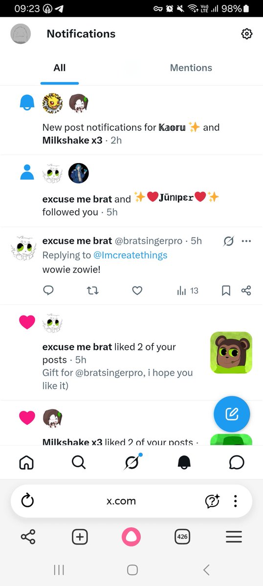 Imcreatethings's tweet photo. HOLY MOLY?!?!
thanks every one i'm so happy💛
@junieper12 ,@bratsingerpro ,@MilkshitRawr https://t.co/VqmD4yMHFA