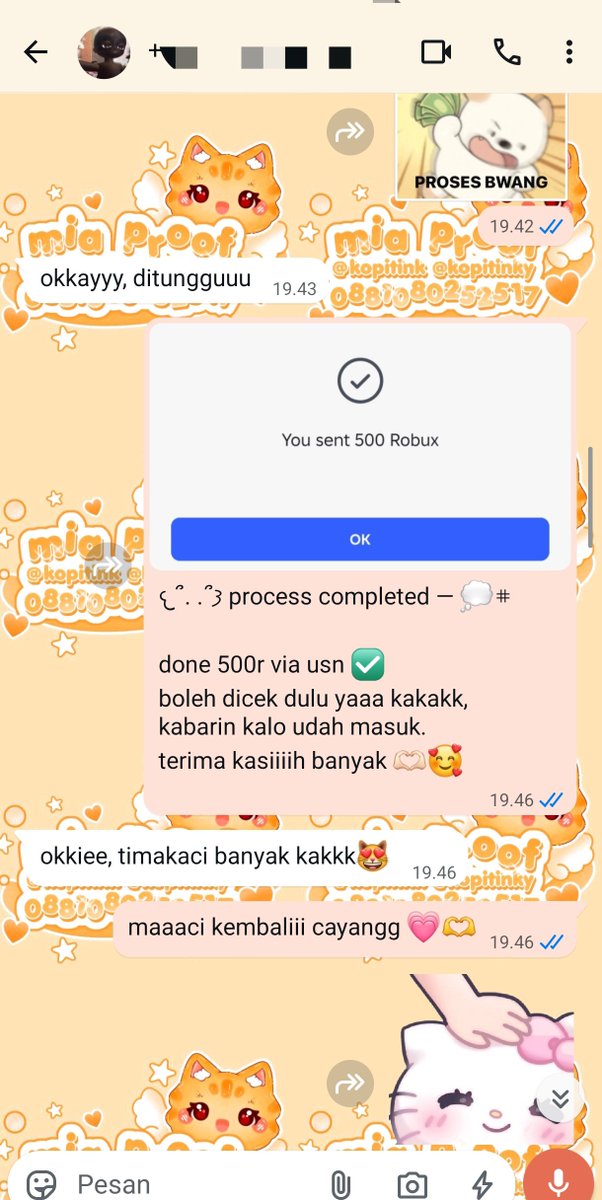 kopitinky's tweet photo. pagi, ridi robux by usn ya :D

— 100r = https://t.co/7Cvha1TfDu
— 500r = https://t.co/aE2EeJHcq0
berlaku kelipatan

beberapa testi via usn <3 https://t.co/ZmGVOllZpO
