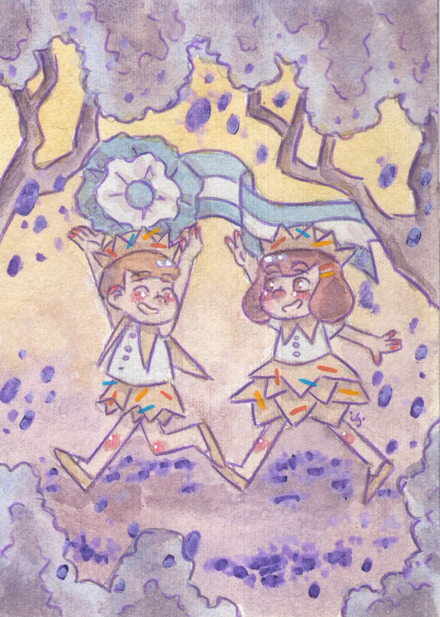 illi_y_gris's tweet photo. Aquí llega la que hizo un dibujo patriótico 5 días tardes 🩵
Mis niños pastelitos, batata y membrillo, festejando el primer gobierno patrio 🇦🇷✨️ https://t.co/FeaMCGx6tZ