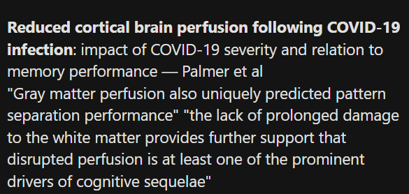 TomKindlon's tweet photo. US research

Reduced cortical brain perfusion following COVID-19 infection: impact of COVID-19 severity and relation to memory performance

https://t.co/4XCn0mCEi9

Screenshot from Science for ME weekly update

#LongCovid #COVIDBrain https://t.co/Mswj4lyLXn