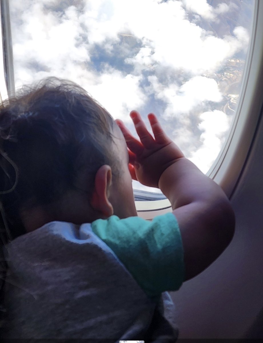 jujushelly's tweet photo. BABYS 1ST PLANE RIDE! https://t.co/UPIg85MbRP