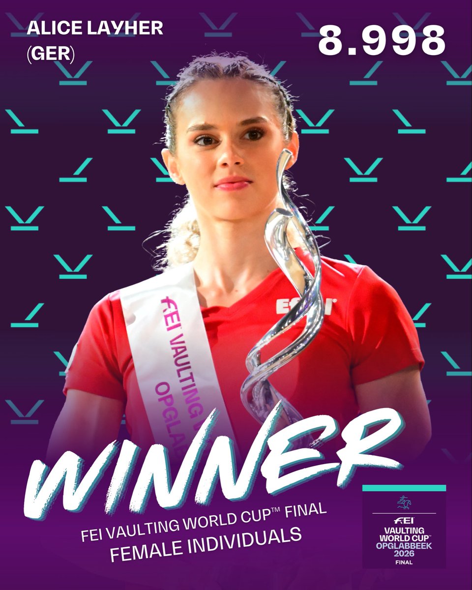 FEI_Global's tweet photo. Your 2026 FEI Vaulting World Cup™ Champions! 🏆👑
#FEI #FEIVaulting #FEIVaultingWorldCup #FEIWorldCupFinals https://t.co/JPN3OB1EUW