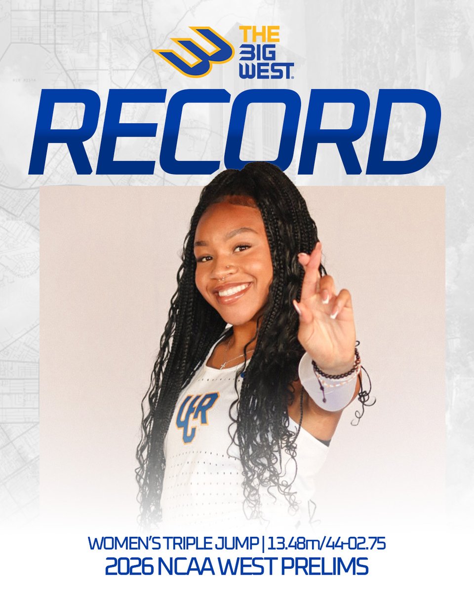 ucrxctf's tweet photo. THAT'S A BIG WEST RECORD FOR THE BIG WEST CHAMPION! 🤞 

#GoHighlanders #NCAATF https://t.co/fjT2Qcjmi0
