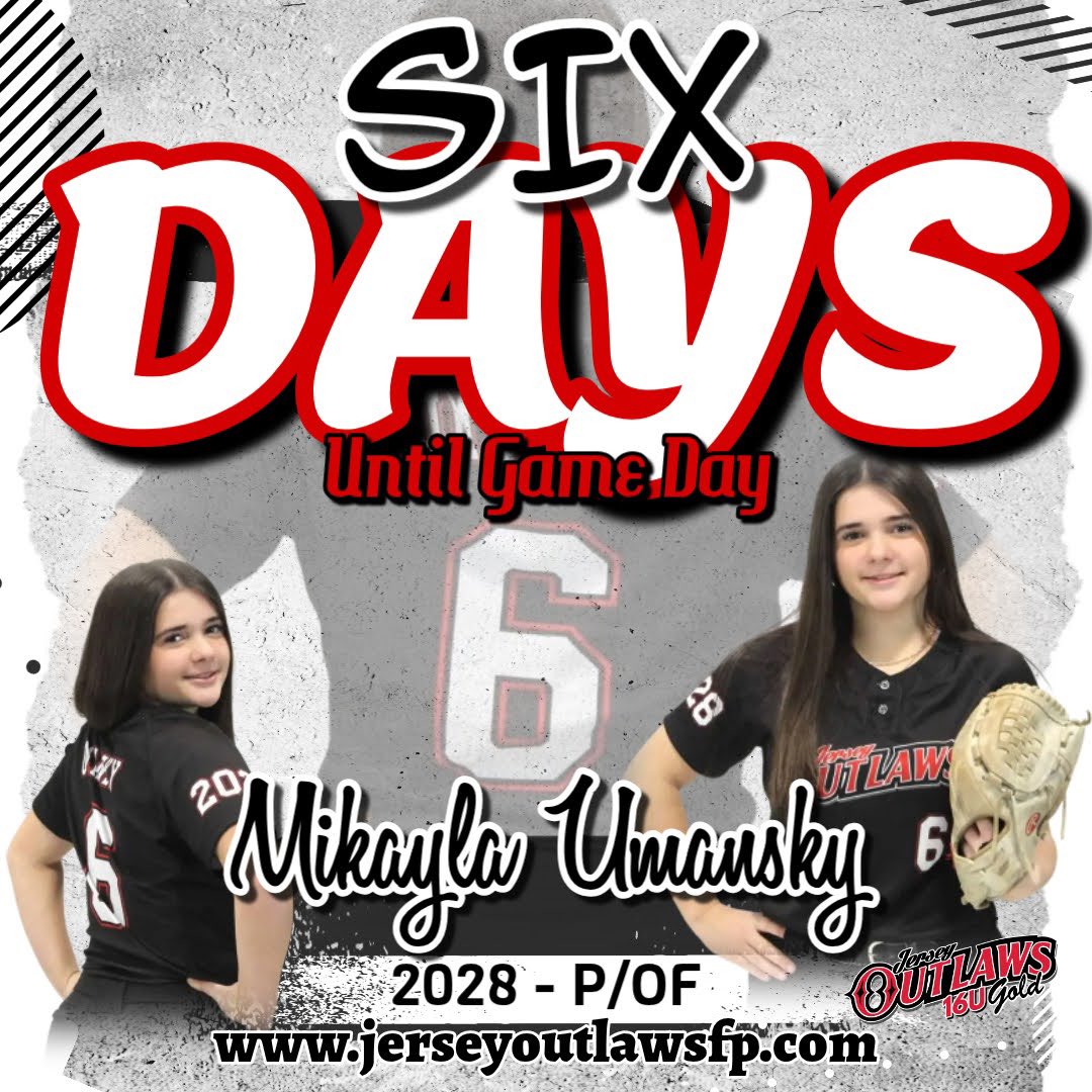 JOutlaws16uGold's tweet photo. Less than a week away from opening day!!! We have 6 days until we hit the field!! #team2 #pact #fireee🔥🔥🔥 @MikaylaU2028 https://t.co/LduJ9QgtJT