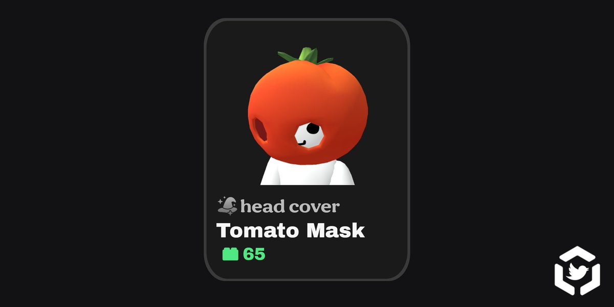 PolyGlobe2019's tweet photo. Polytoria has release a new head cover called "Tomato Mask" on the Polytoria Store

Link:https://t.co/tvjszo9uYE https://t.co/uevCCrK9LG