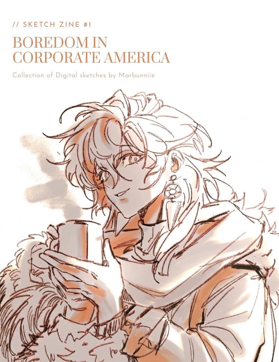 marbunniie's tweet photo. I'm releasing my first ever small sketch zine! It's not a lot but I've been loving the concept of zines lately so thank you for the love 🤍🤍 

You can find it on my Ko-Fi in a "pay what you want" way but of course anything is appreciated! 
https://t.co/vbkXkNnuTa https://t.co/9dfnvJGBCZ