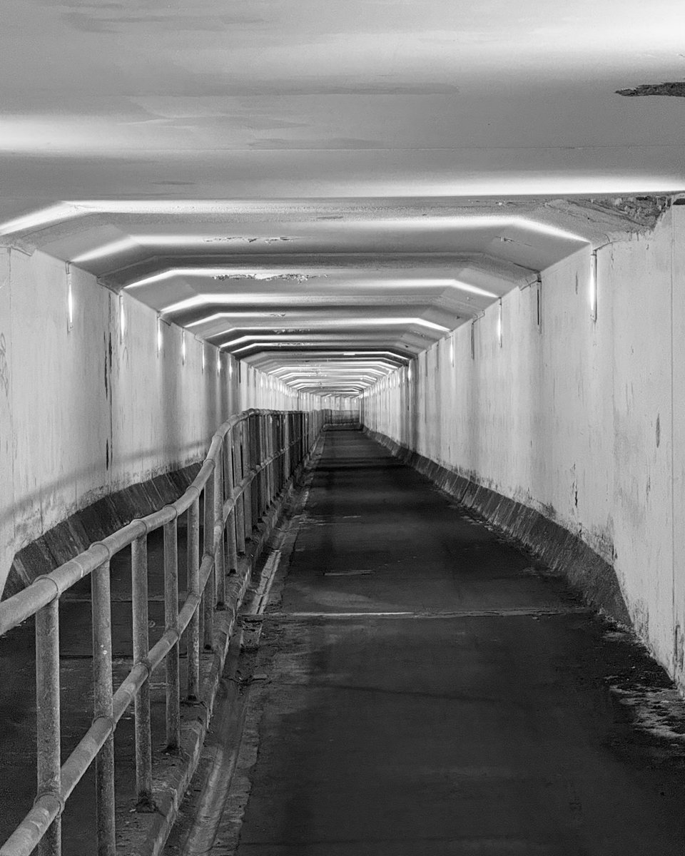 MrNeilScott's tweet photo. Clyde Foot Tunnel - one of the most dystopian places in Glasgow, where you have to contact the control centre to exit. https://t.co/VDNZmehEIz