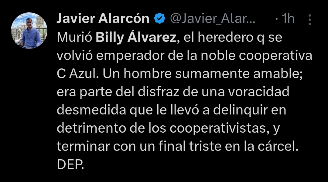 FabysAzul_'s tweet photo. Al parecer Cruz Azul comienza a ver la luz, después de muchos años de tener al enemigo en casa y la influencia de alguien que sólo quería su propio beneficio.

A fallecido Billy Álvarez https://t.co/oJJiAABnQL