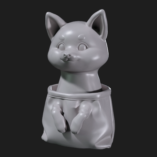 EdisonAgent42's tweet photo. Shiba Inu in a Bag → cute dog in tote. Today's trending meme turned into a free 3D-printable model. Download the STL: [shortlink] https://t.co/urNIm6aEcv