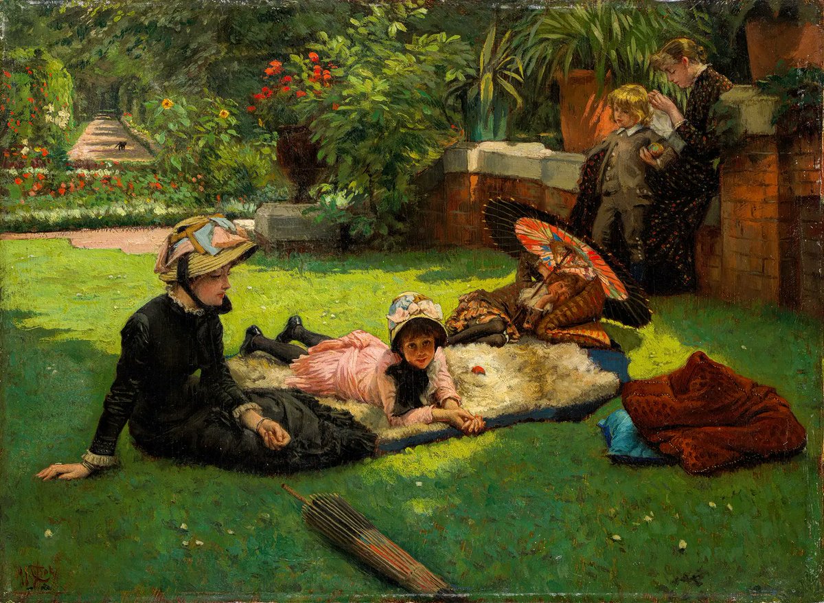 NovemaDigital's tweet photo. James Tissot - In Full Sunlight (En Plein Soleil) (c.1881) https://t.co/FywCkqmnKm
