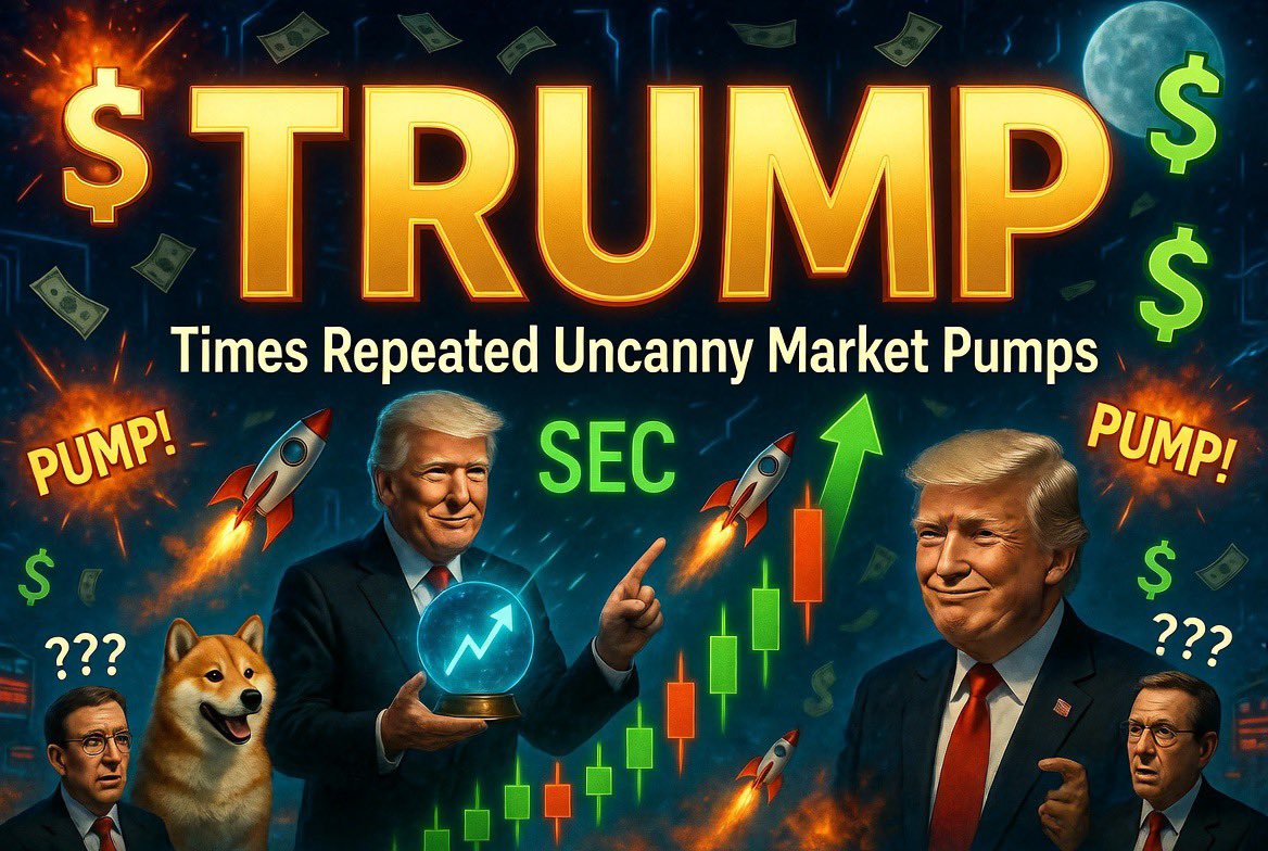 AstroMisfit's tweet photo. I asked grok what an acronym for Trump would be about his suspensions market making.

Grok said

TRUMP = Times Repeated Uncanny Market Pumps

Uncanny - Strange, mysterious, or unsettling in a way that feels almost supernatural or too precise to be normal.

Someone should launch? https://t.co/cwOvk8NmSw