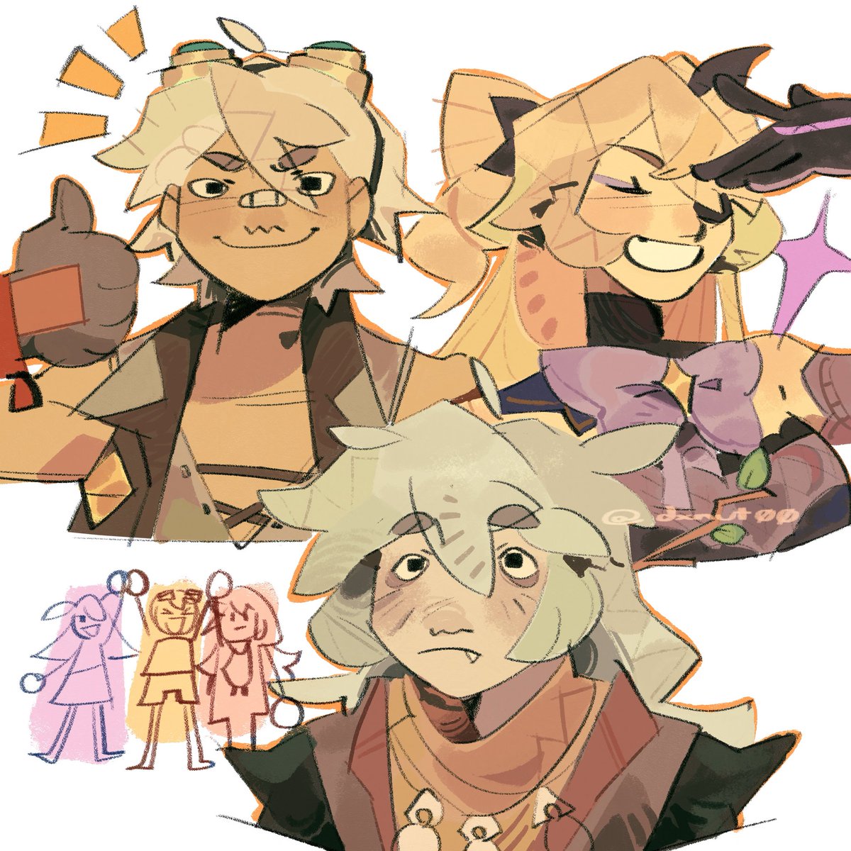 dxnut00's tweet photo. Really liked how Bennett looked here so I added the rest of his adventure team !!
#GenshinImpact #Bennett #Fischl #Razor https://t.co/u3o5b2ZeUx