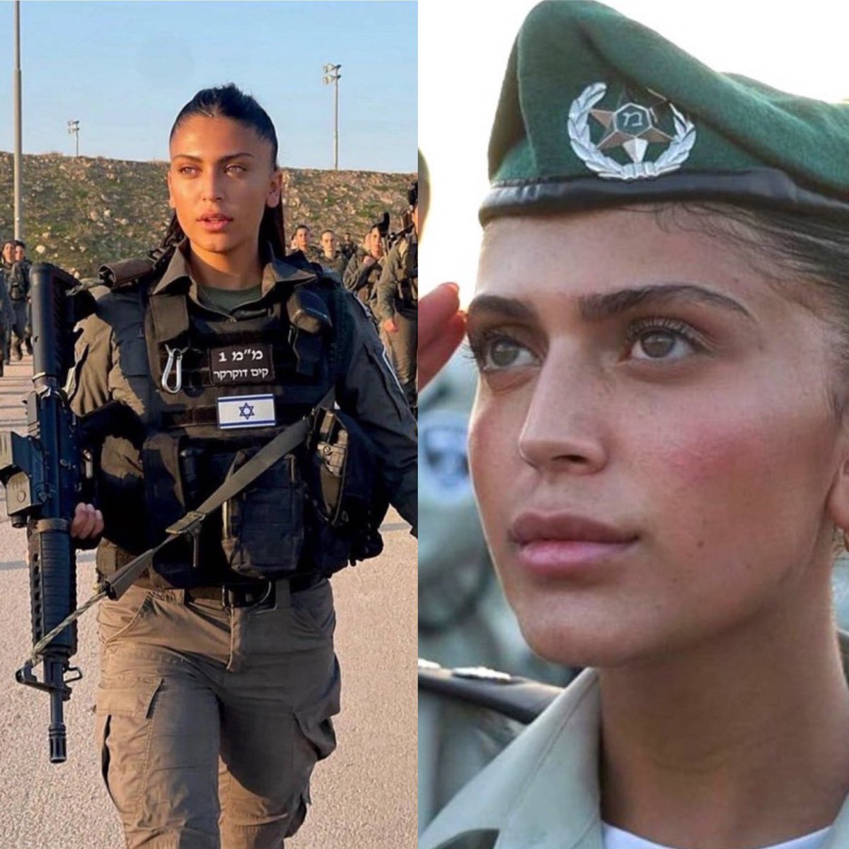 koshercockney's tweet photo. This is Kim Dukarker, a hero in the Israeli Border Patrol,  22 years old.

She was butchered on October 7th at the Nova Festival by Palestinian Terrorists.

During her service she was known for preventing multiple terror attacks.

The strength of Israeli women. This is a hero https://t.co/4Hct1Pmjlq