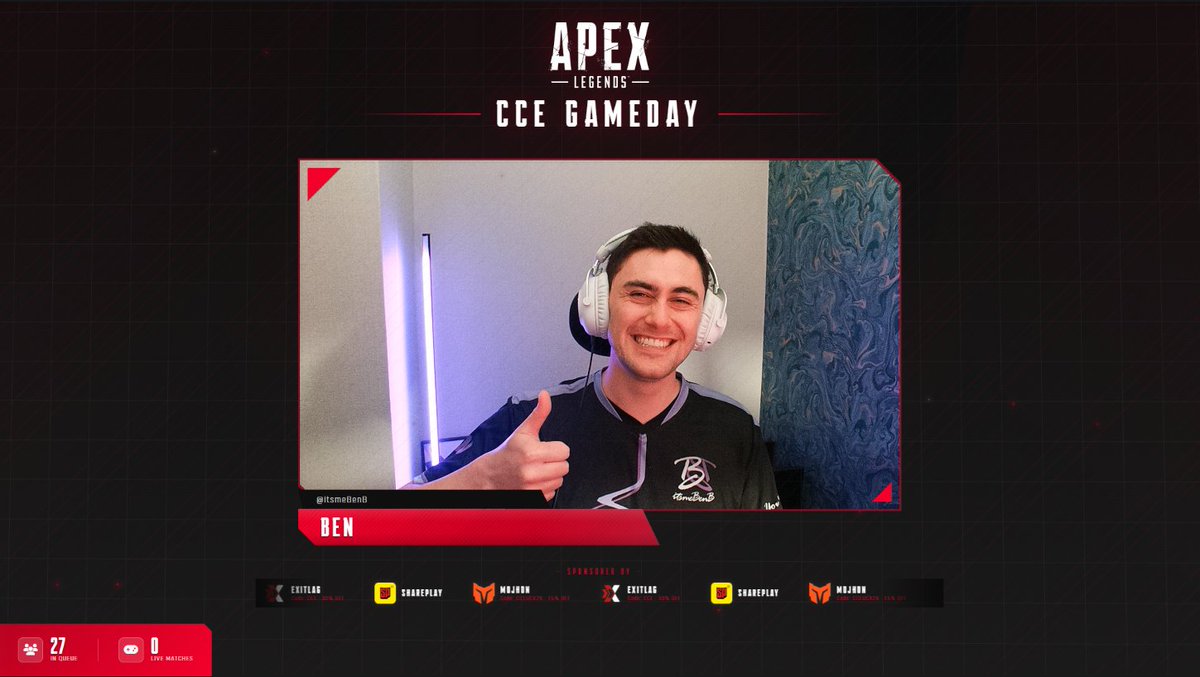 CCEUCX's tweet photo. Our $500 Apex Legends Solo-Queue Ladder is LIVE!

We're on SharePlay w/ @itsmeBenB 

https://t.co/c9fb2aKmhS https://t.co/Q4adoFChET