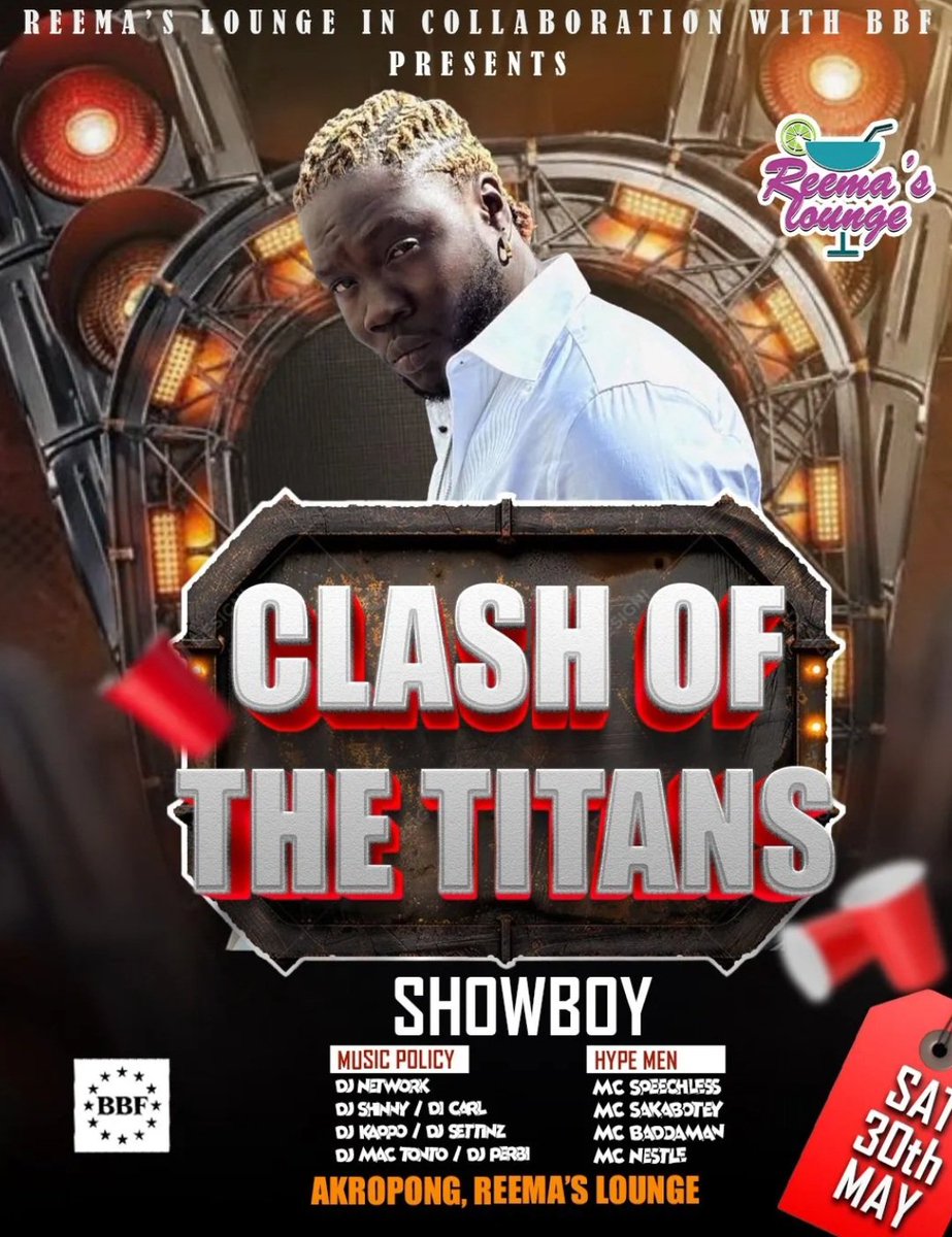 thestylishmc's tweet photo. CLASH OF TITANS OUTTA REEMAS LOUNGE AKROPONG @epixodemusic @captangh @2hypeshowboy  #thestylishmc #mcspeechlessiseverywhere https://t.co/ijExkNZtdx