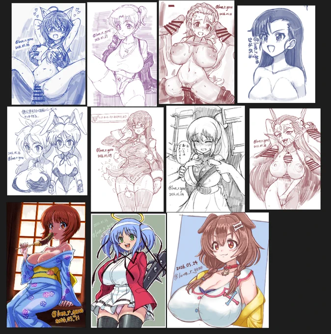 #今月描いた絵を晒そう 