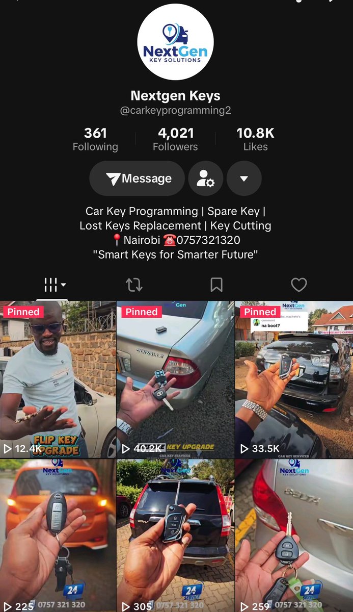 vigilant_geek's tweet photo. @MachariaNjeru I lost my key last week in Westie, a friend referred me to Nextgen Keys, they came, unlocked my car, and programmed a new key in less than an hour. Tagging them here for visibility. 

https://t.co/wkRXCyjntj https://t.co/vC16SKfmbh
