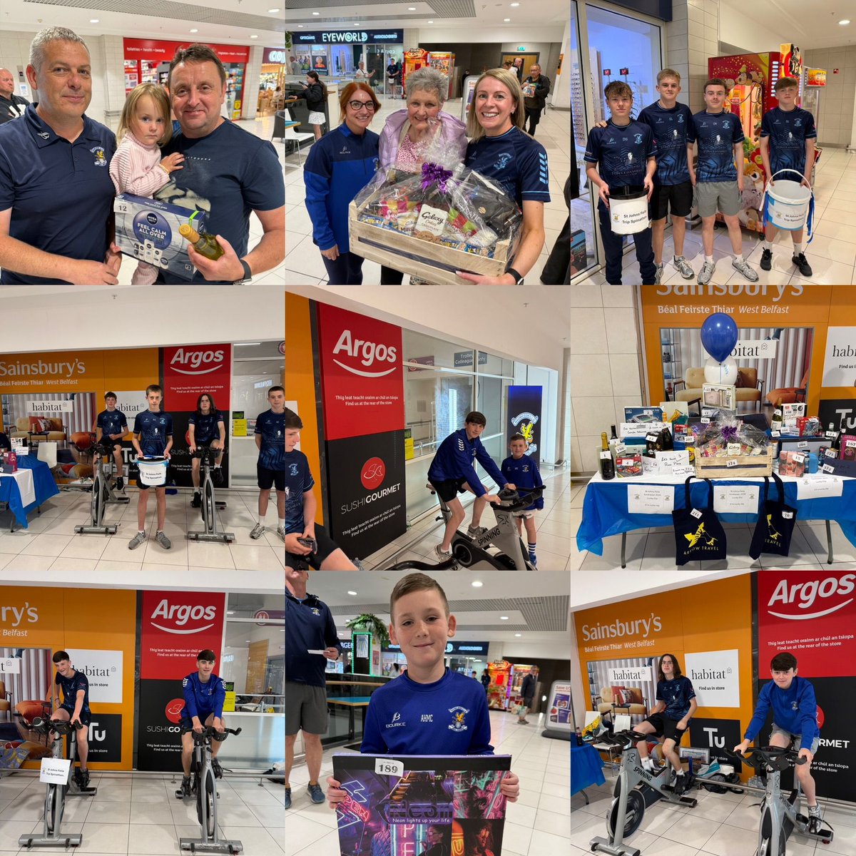 naomheoinclg's tweet photo. Great effort from our u15 feile players, coaches and parents today for their fundraising Spinathon and raffle in the Kennedy Centre.

Big thanks to the West Belfast public for their amazing generosity and to the local businesses for supplying the prizes! https://t.co/nsSDPapa56