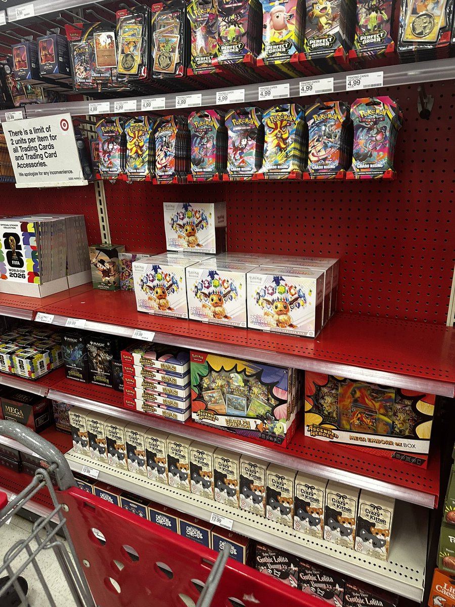 _BluCards's tweet photo. Target restock on Thursday morning this past week 

🎯🎁🎯🎁

We were able to track down Prismatic ETBs two days in a row back to back weeks 🤯🤫

Do I rip it? Or do I keep it sealed? 

#targetfinds #pokemoncards #tcgcollector #tradingcards #pokemoncommunity https://t.co/Bu1zJaioG0