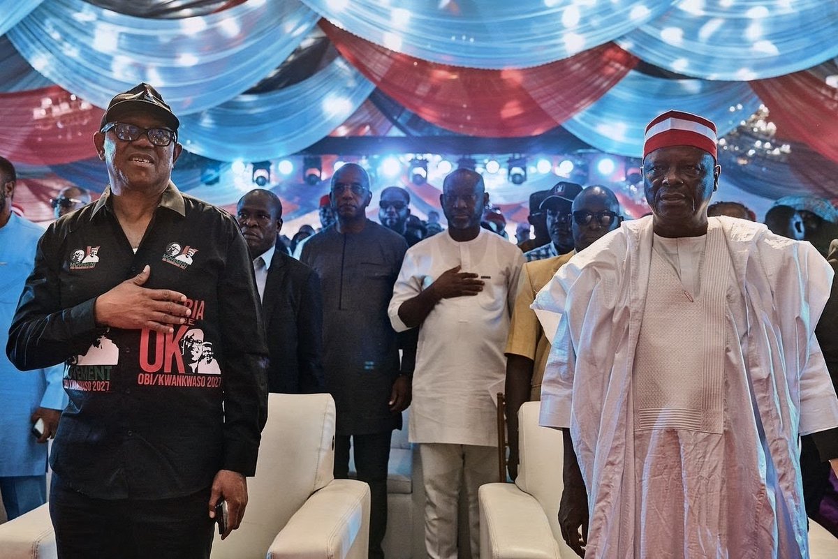 NigeriaStories's tweet photo. BREAKING NEWS: Presidential candidate of the NDC, Peter Obi, has officially named former Kano State Governor, Rabiu Kwankwaso, as his Vice Presidential candidate for the 2027 general elections. https://t.co/risiTDpu59
