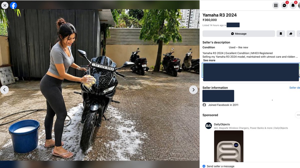 Aventinenow's tweet photo. lol people are legit adding AI models in marketplace photos, wonder how it worked out for him https://t.co/biZIsm1iCx
