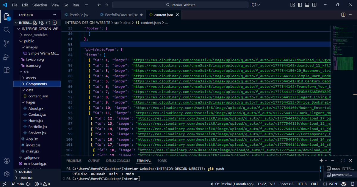 Oc_paschal_code's tweet photo. Day 58 Learning React

So my people, I’m back again with my challenge.

Today was mostly about fixing the images in my interior design website. After cloning my code back to my folder, some of the images stopped showing, so I had to sort everything out.

I ended up fixing the broken image paths, replacing a few images, and uploading new ones to Cloudinary. After that, I pushed everything back to GitHub.

Tomorrow, we go harder 💪