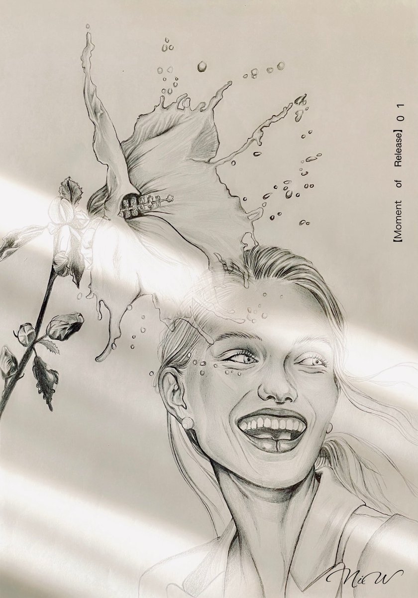 NiWartwork's tweet photo. 【Moment of Release】01

analogdrawing
A4size
3mm 

The moment when the restraint is released
The moment when the form can no longer be maintained
It doesn't break down
It simply spreads outwards
Increase the number of seconds in which life bursts forth, 
even by just one second https://t.co/0A9QymrSZJ